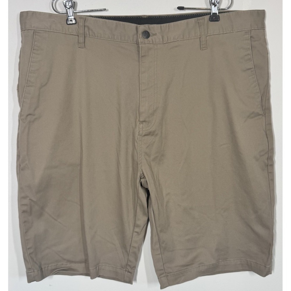 Volcom Mens Frickin Modern Stretch Shorts Flat Front Chino Casual Preppy Size 40